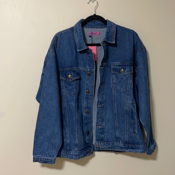 Edikted - Dalia Oversized Denim Jacket - Dark Blue - XS - Picture 2 of 4